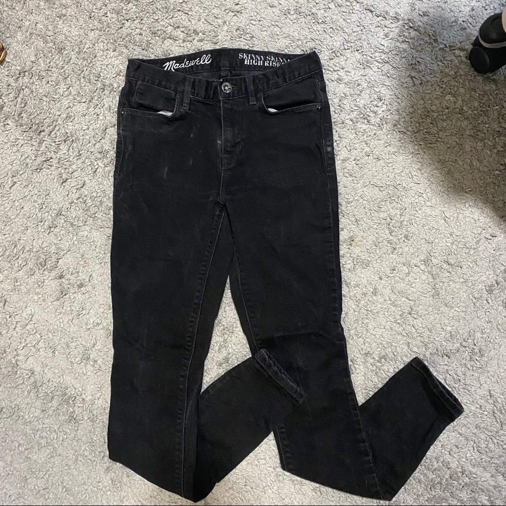 madewell • skinny high riser black jeans